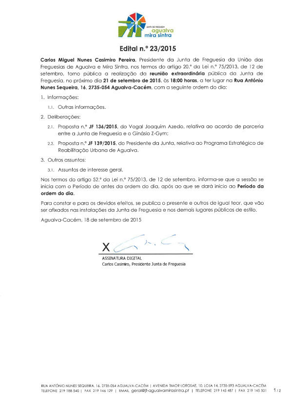 Edital n.º 23/2015