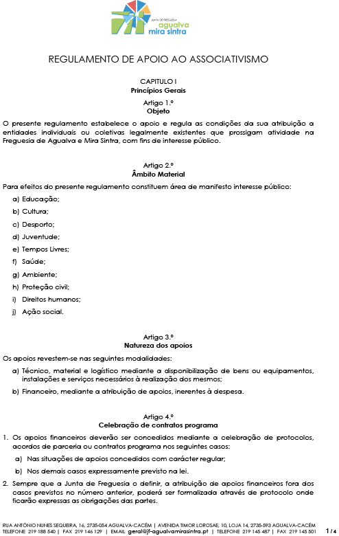 Apoio ao Associativismo