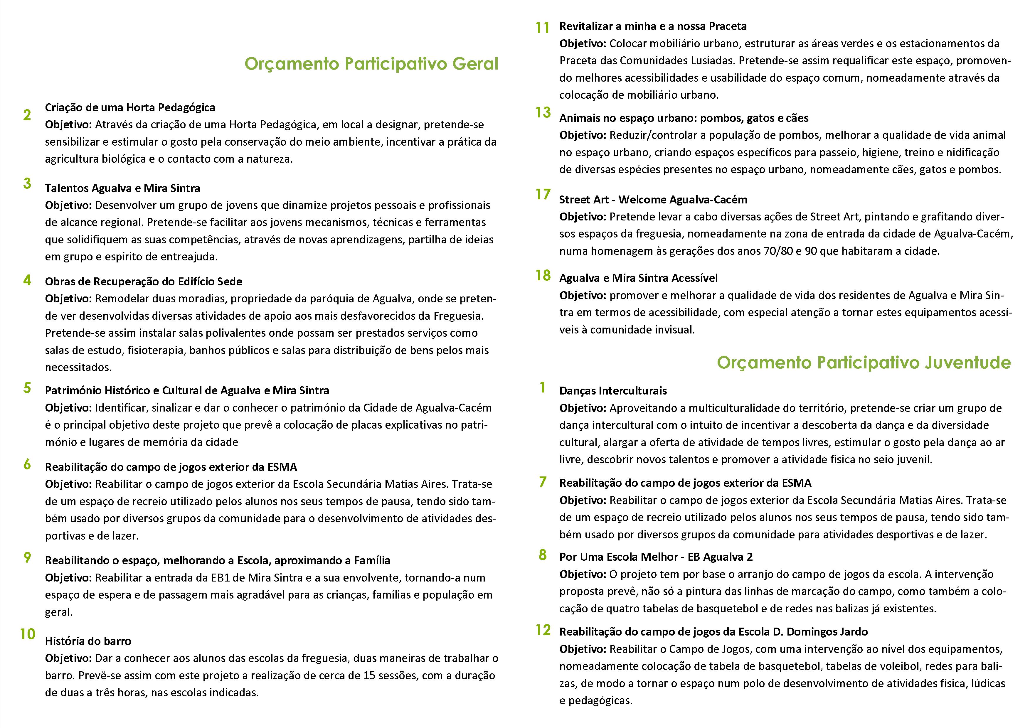Orçamento Participativo 2016 Orçamento Participativo 2016