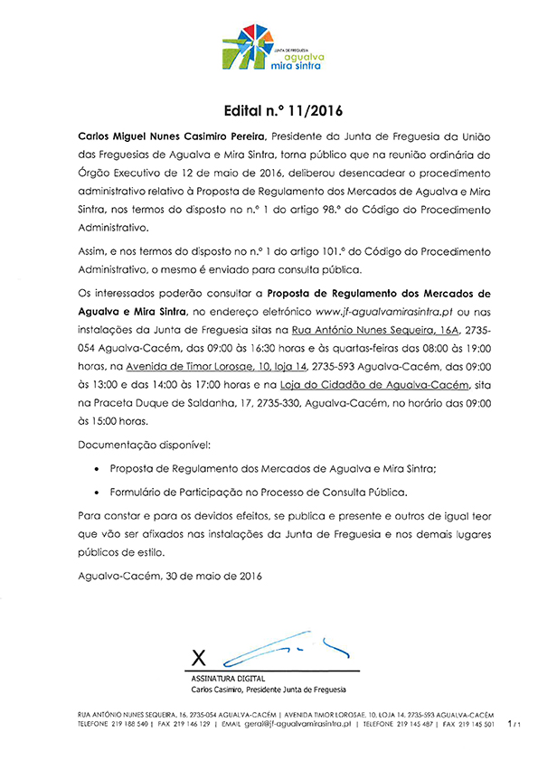 Edital n.º 11/2016