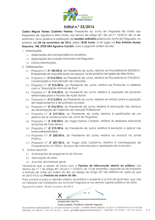 Edital n.º 23/2016