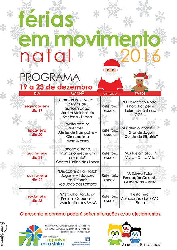 Férias em Movimento de Natal 2016
