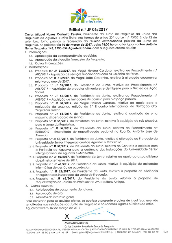 Edital n.º JF 06/2017
