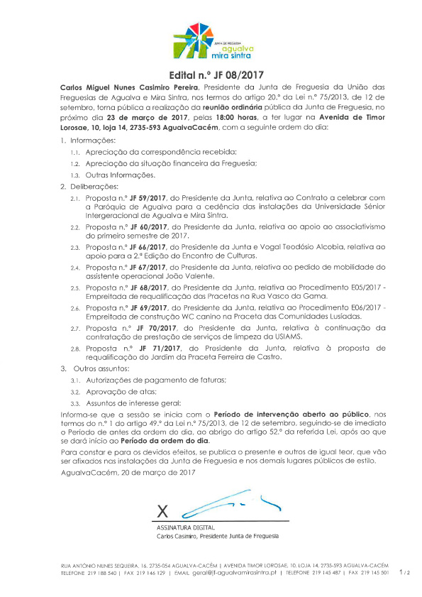 Edital n.º JF 08/2017