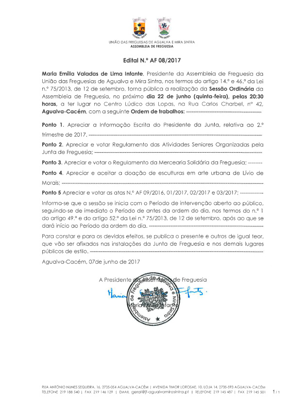 Edital N.º AF 08/2017