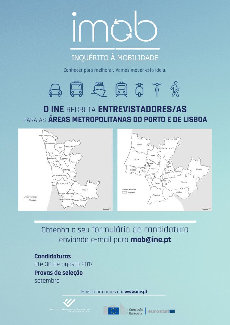 nquérito à Mobilidade 2017 | Recrutamento de entrevistadores