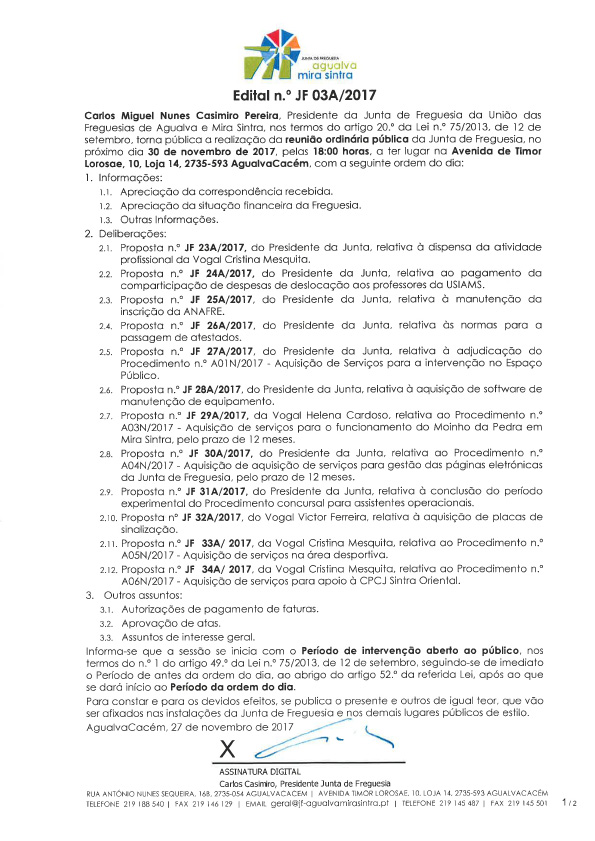 Edital n.º JF 03A/2017
