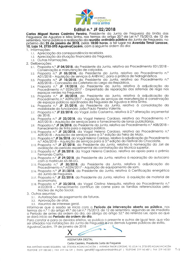 Edital n.º JF 02/2018
