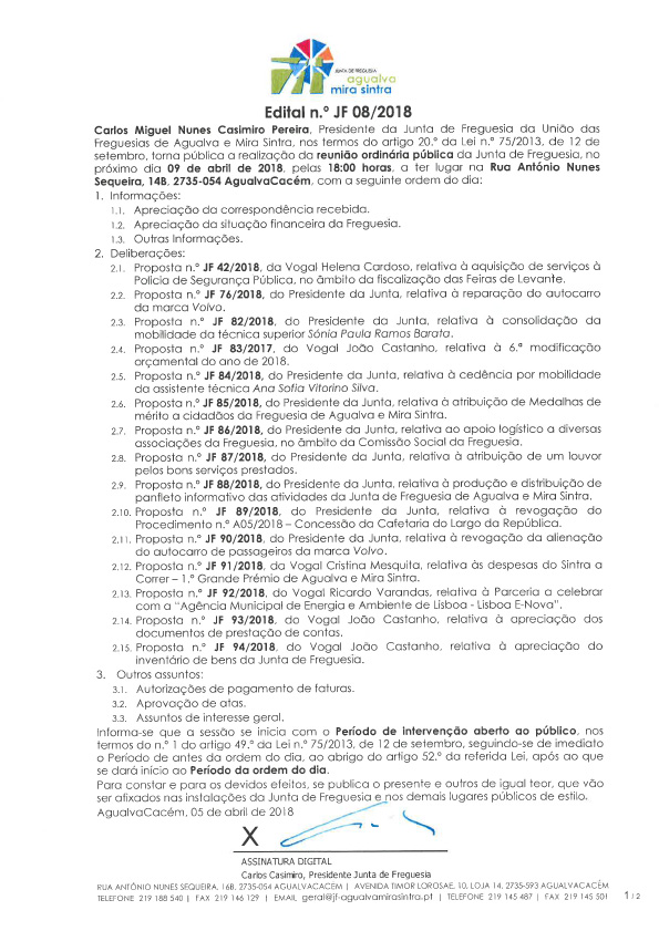 Edital n.º JF 08/2018