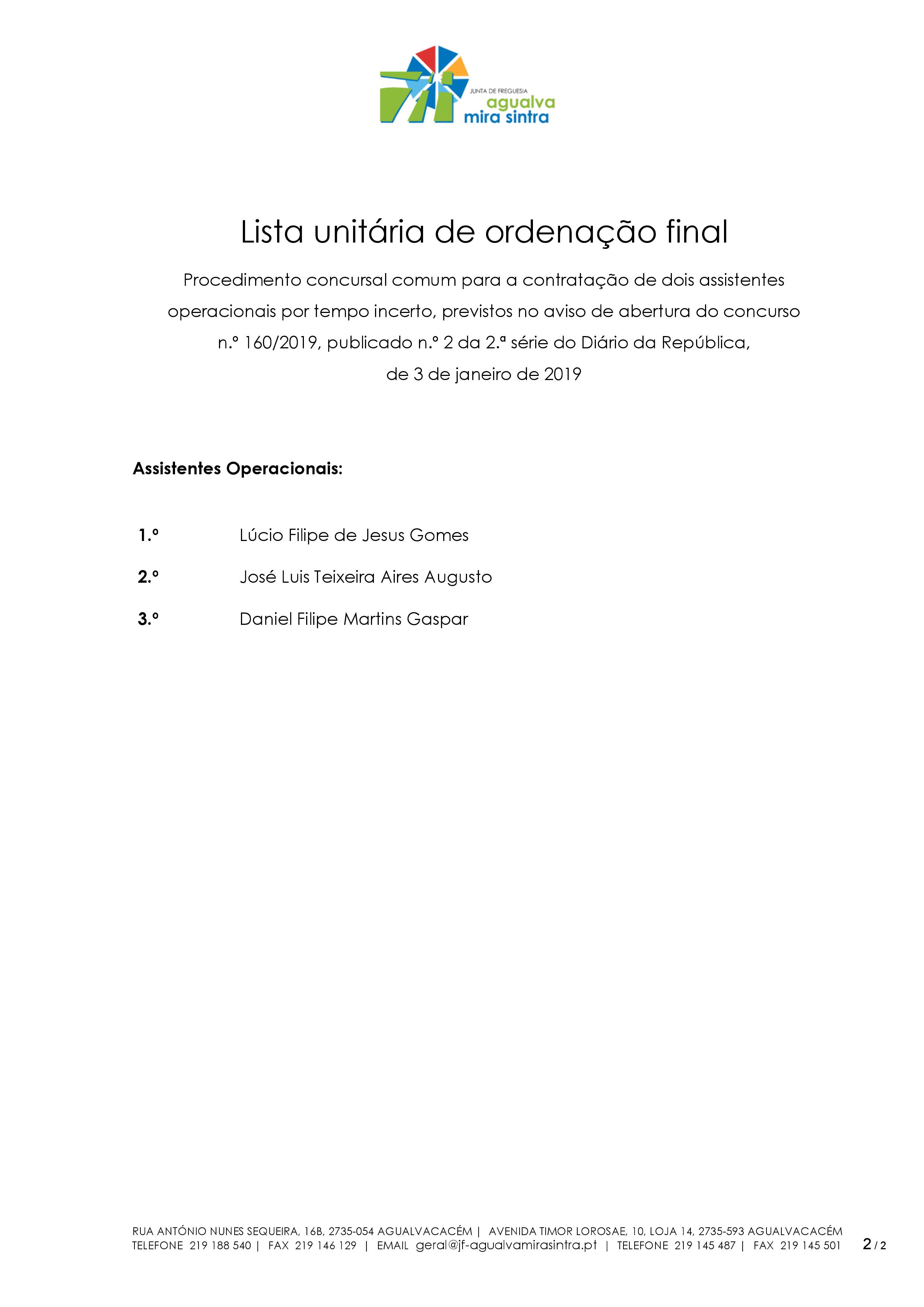 Concurso Público nº 160/2019