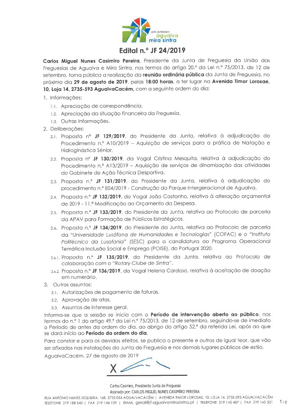 Edital n.º JF 24/2019