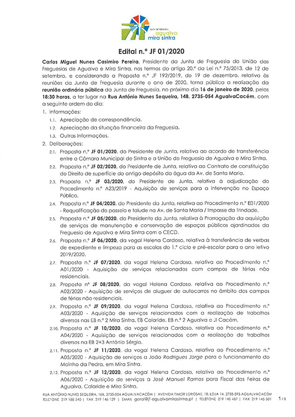 Edital n.º JF 01/2020