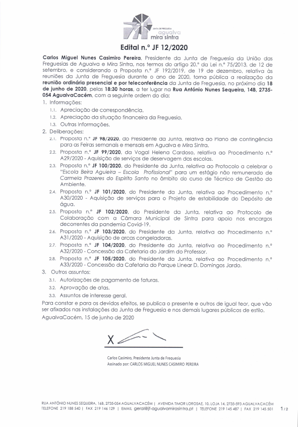 Edital n.º JF 12/2020