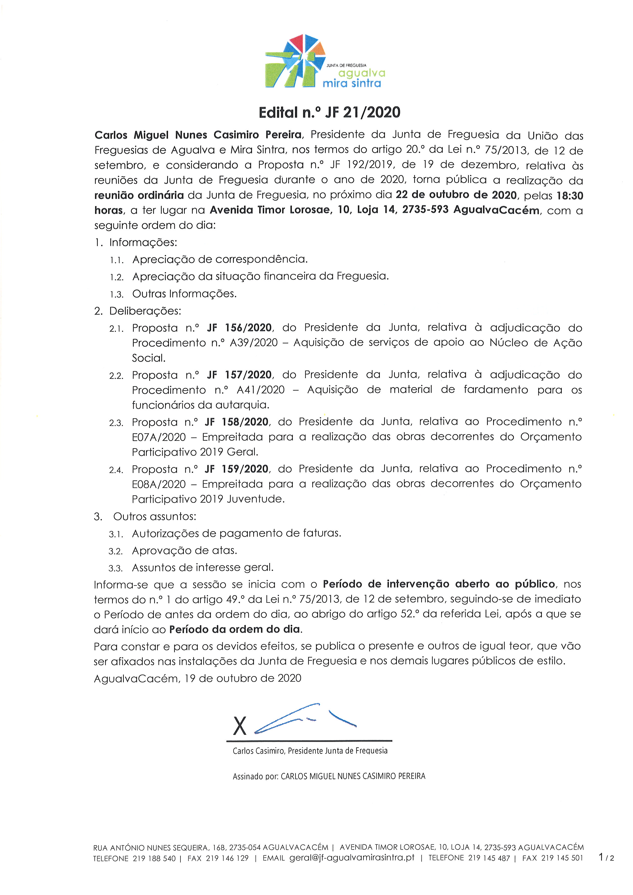 Edital n.º JF 21/2020