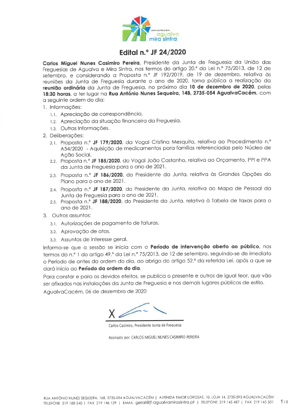 Edital n.º JF 22/2020