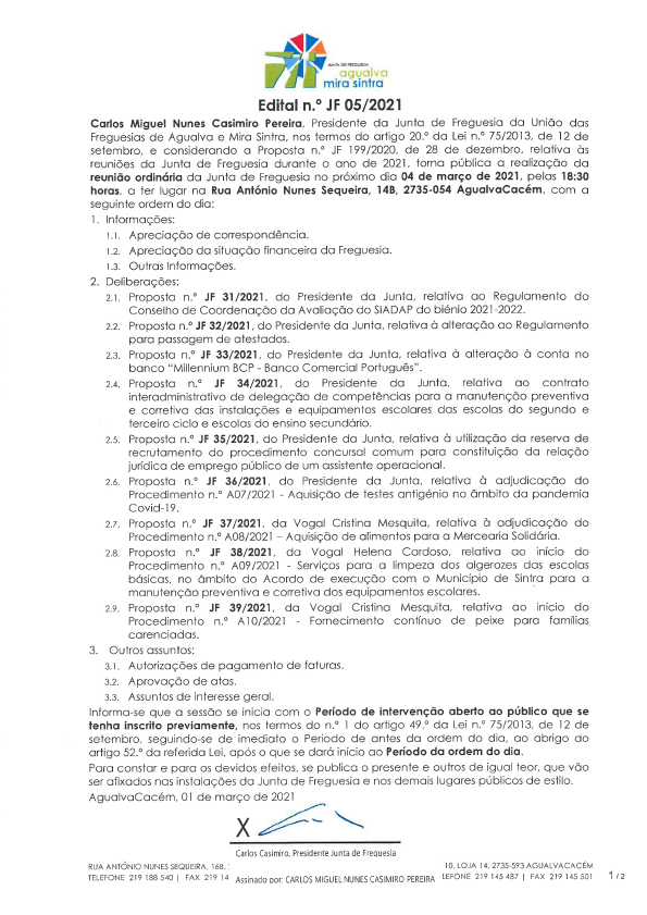 Edital n.º JF 05/2021