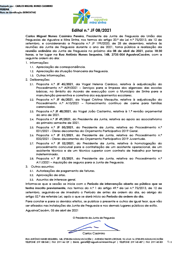 Edital n.º JF 08/2021