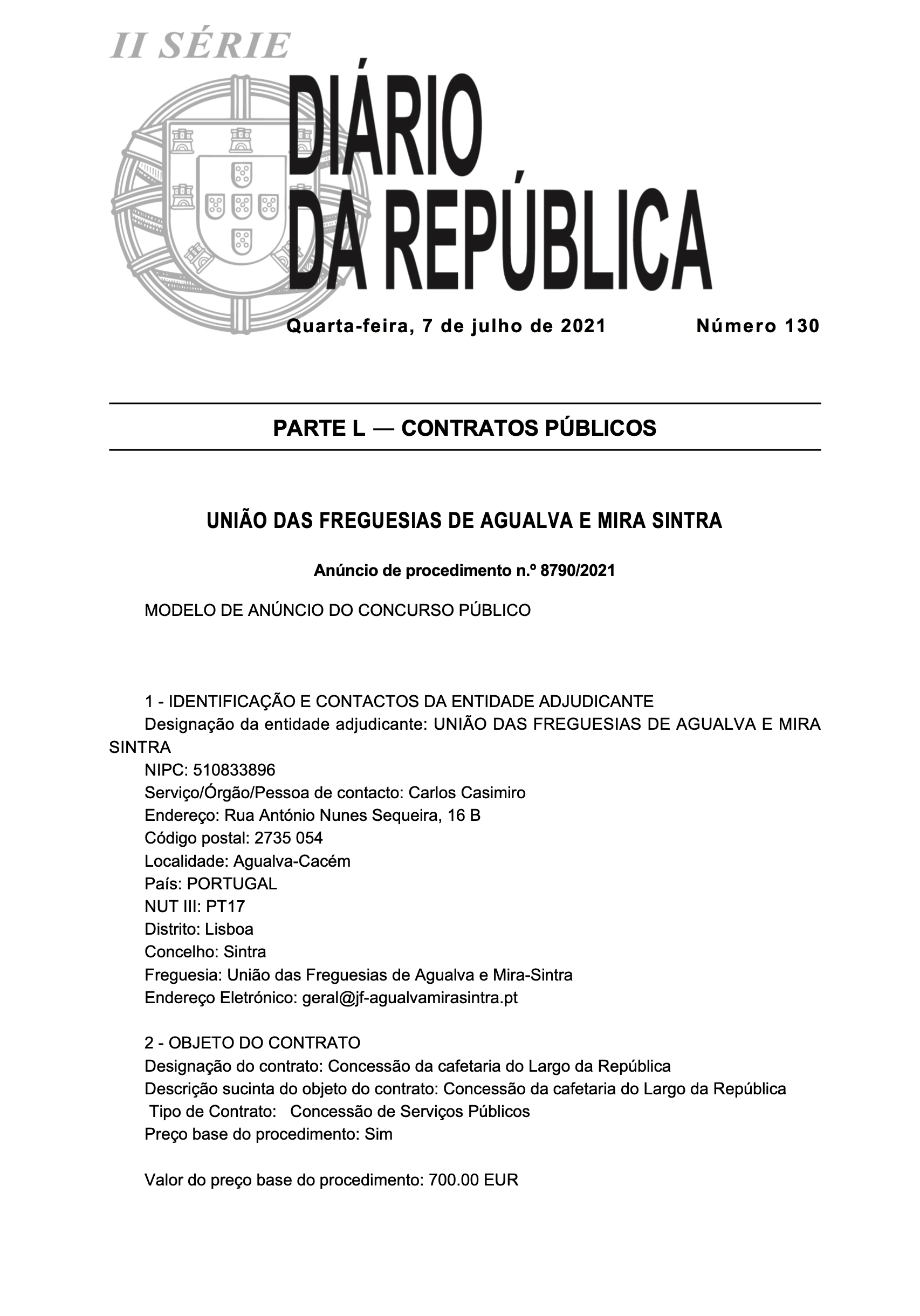 INFO | Aviso de abertura de Concurso Público INFO | Aviso de abertura de Concurso Público