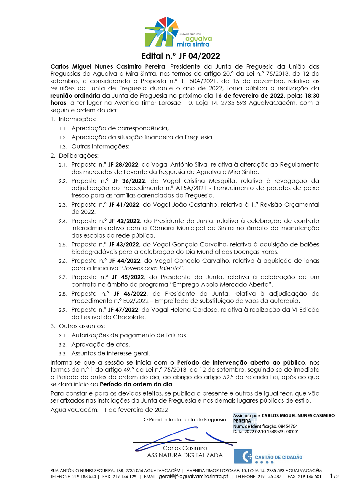 Edital n.º JF 04/2022