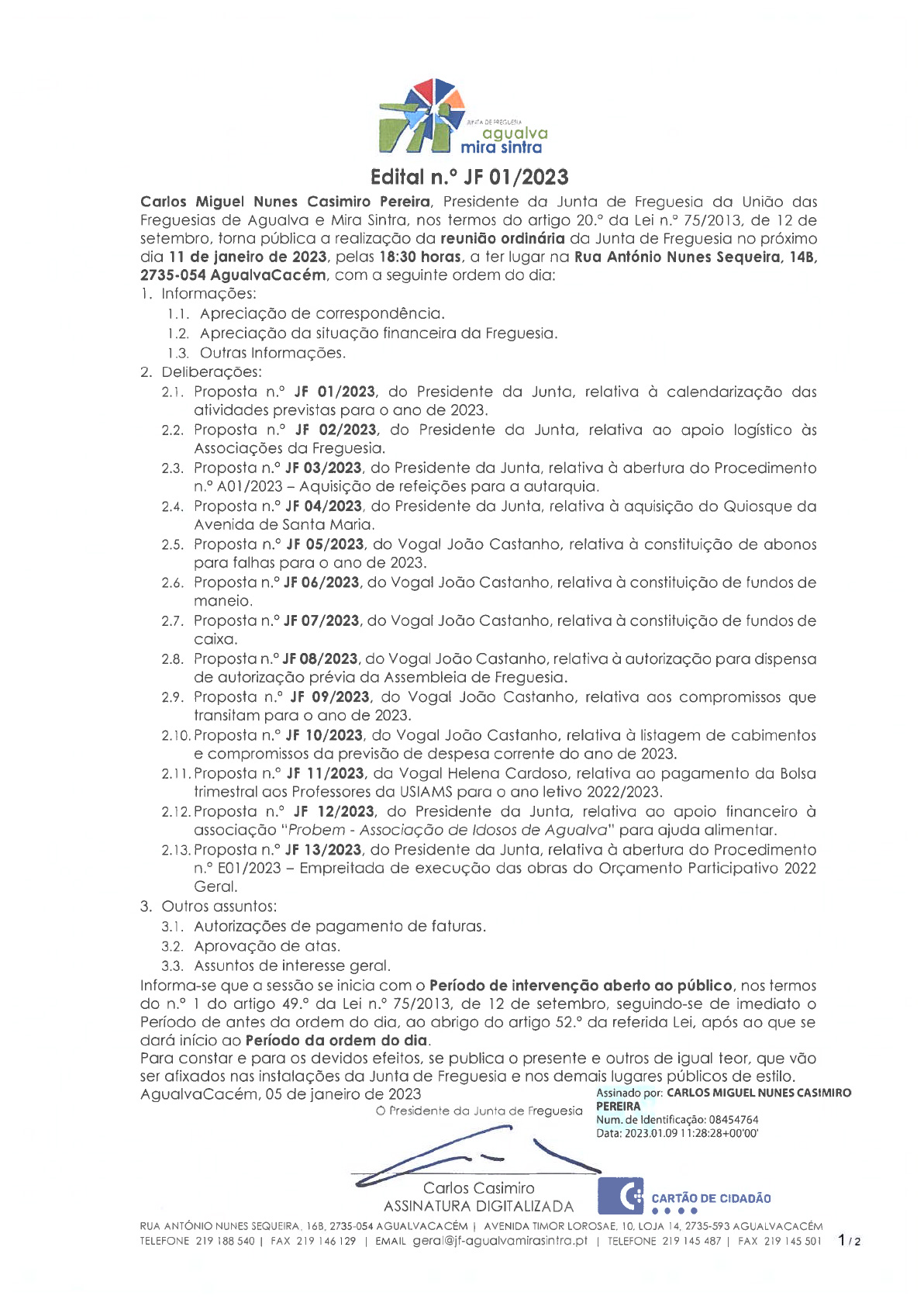 Edital n.º JF 01/2023