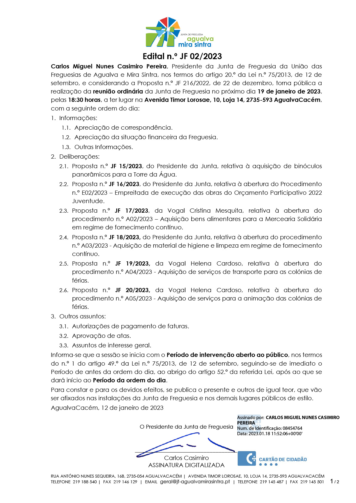 Edital n.º JF 02/2023