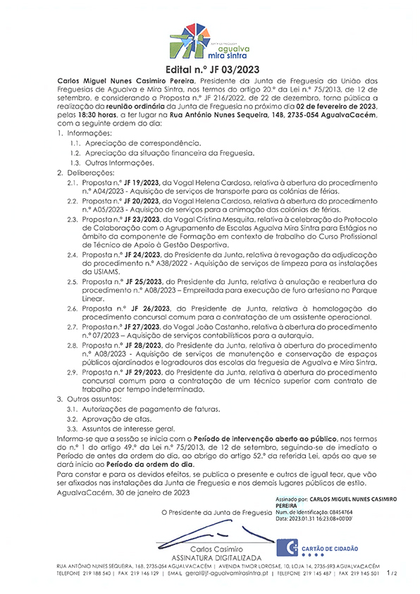 Edital n.º JF 03/2023