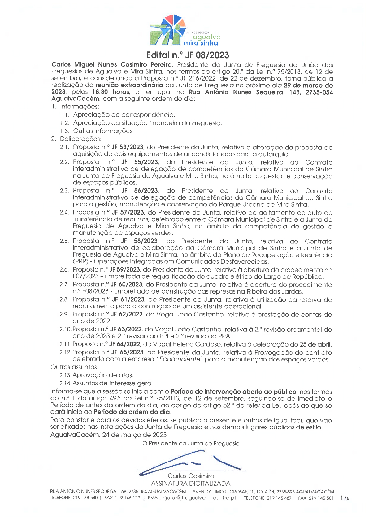 Edital n.º JF 08/2023