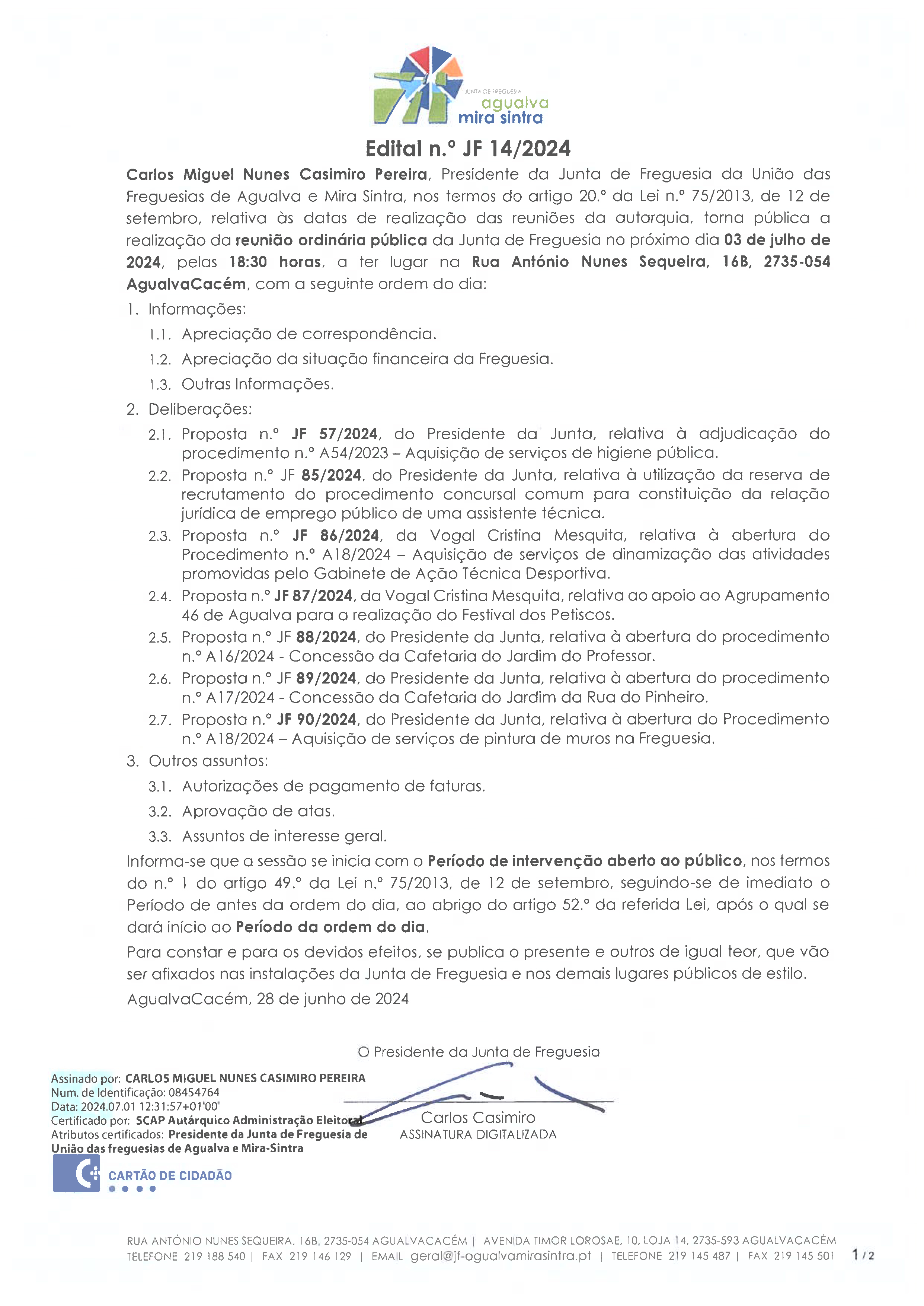 Edital n.º JF 14/2024