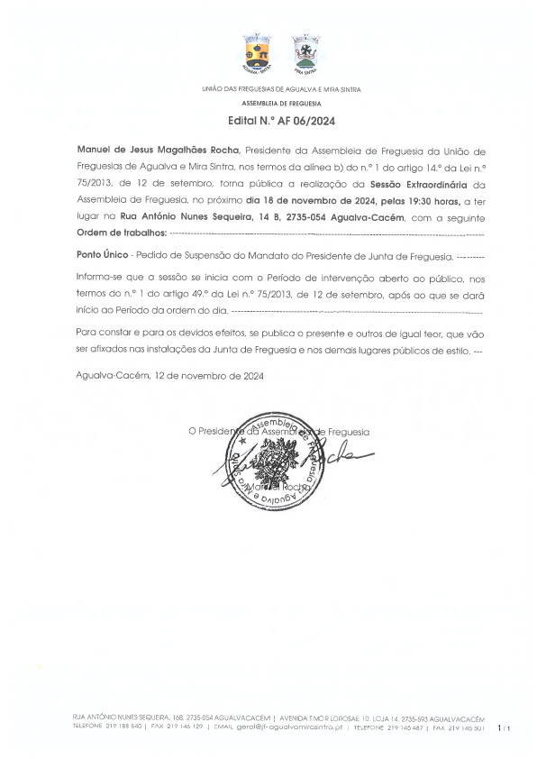 Edital n.º AF 06/2024