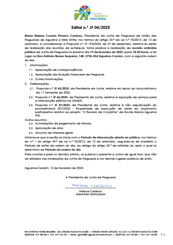 Edital n.º JF 04/2025