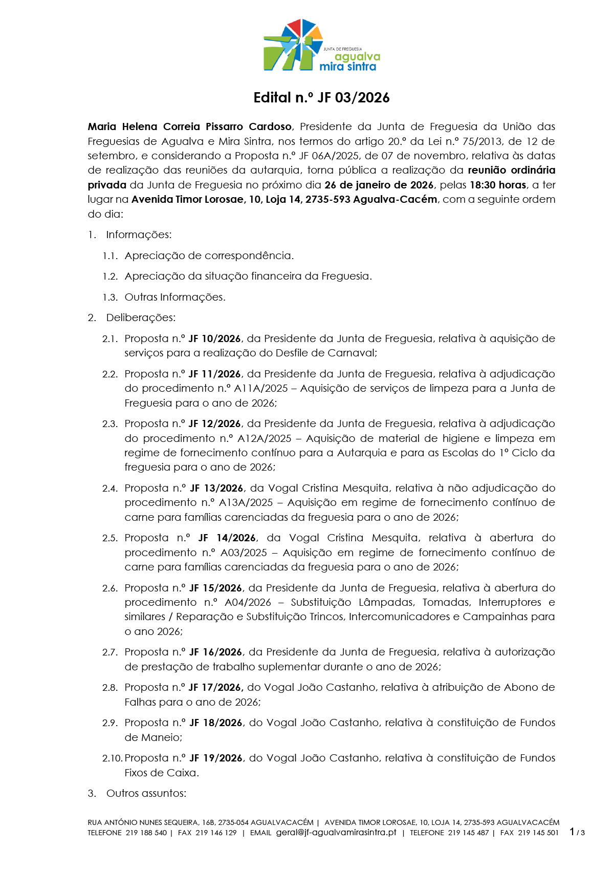 Edital n.º JF 03/2026