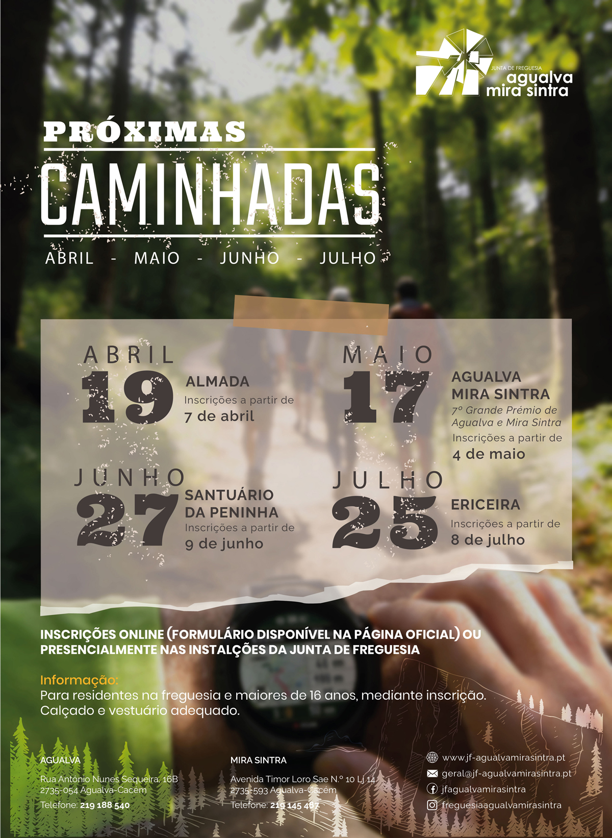 Caminhadas | Abril - Maio - Junho - Julho