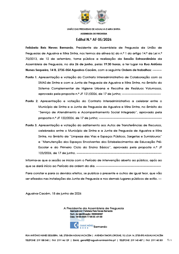 Edital n.º AF 05/2026